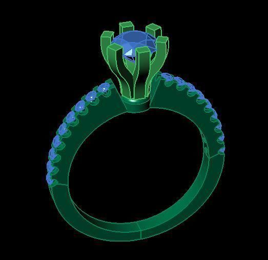 solitaire ring 3D print model_6
