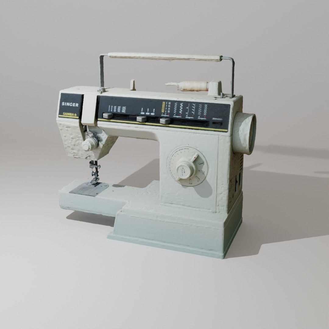 SINGER SAMBA 6 Sewing Machine scan 3D model CGTrader