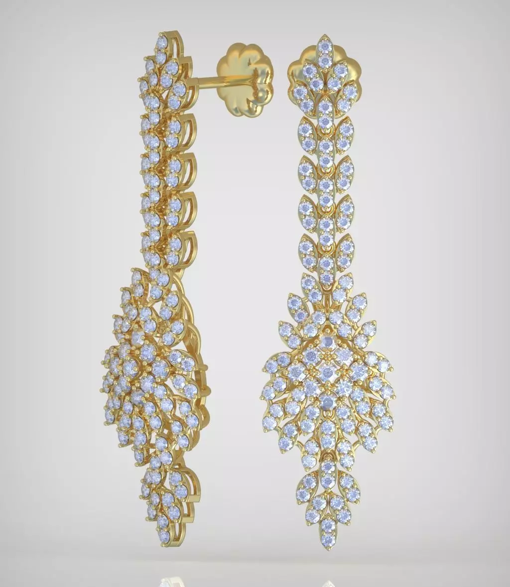 Earring model 0362 3D printable model 3D print model_0