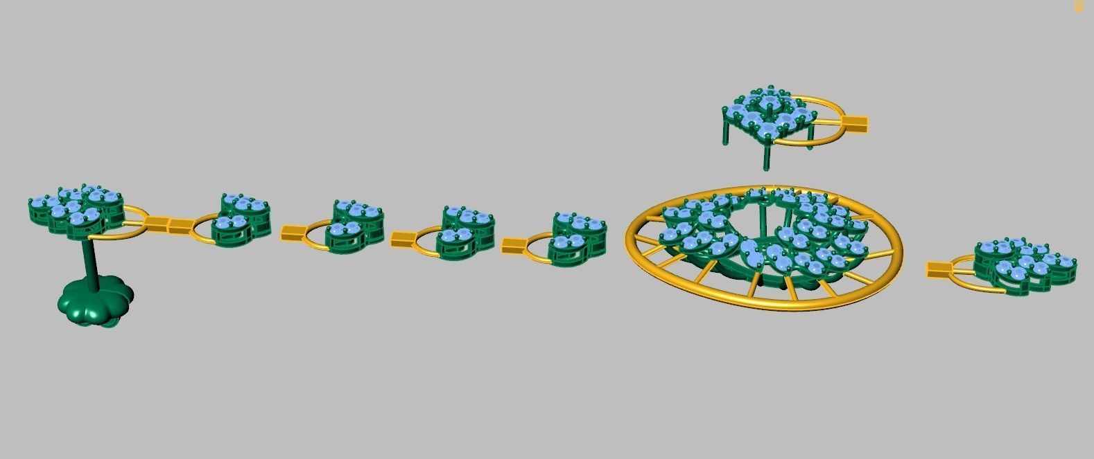 Earring model 0362 3D printable model 3D print model_11