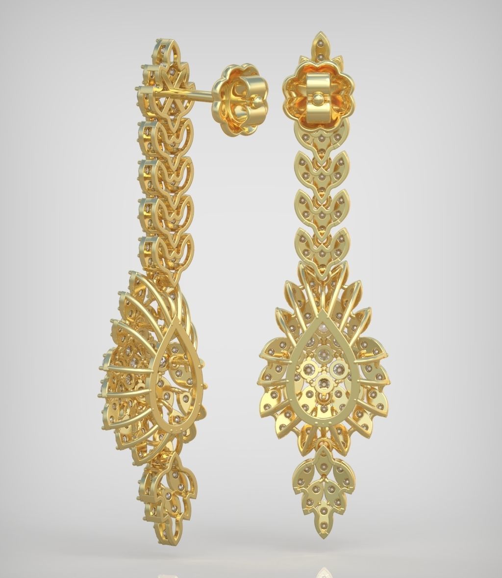 Earring model 0362 3D printable model 3D print model_4