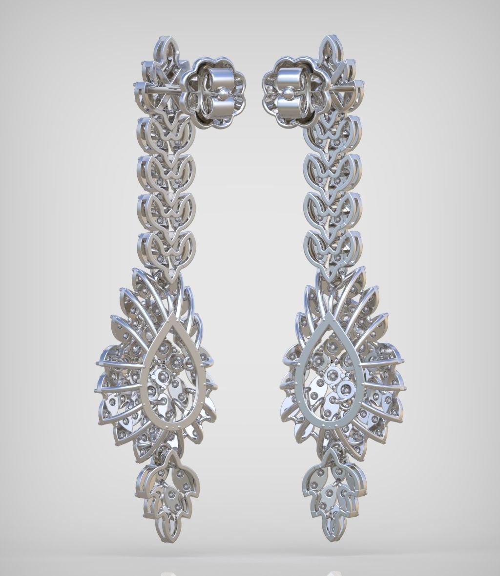 Earring model 0362 3D printable model 3D print model_6