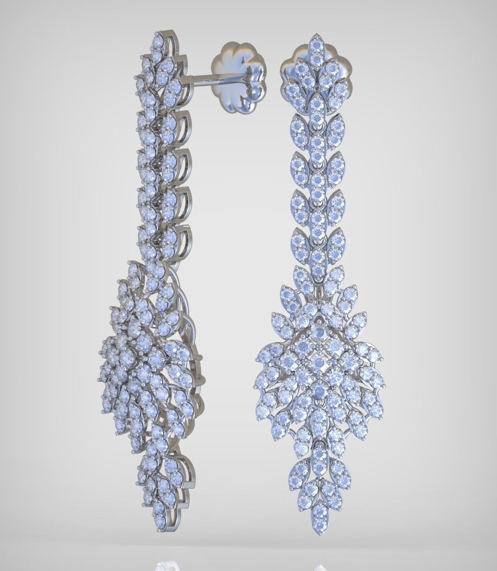 Earring model 0362 3D printable model 3D print model_1