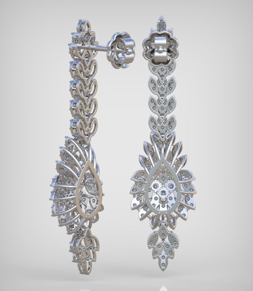 Earring model 0362 3D printable model 3D print model_5