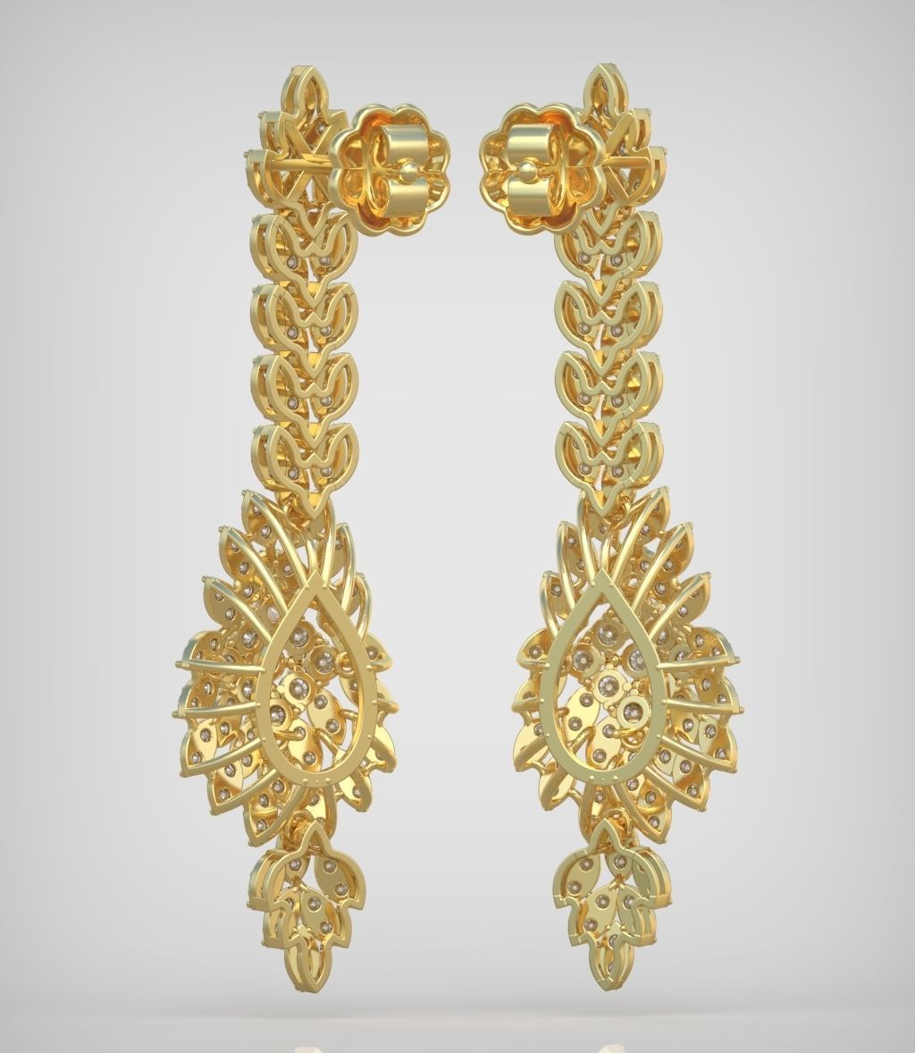 Earring model 0362 3D printable model 3D print model_7