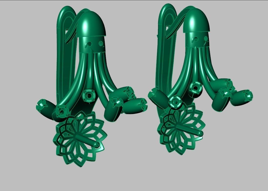 Earring model 0363 3D printable model10 3D print model_15