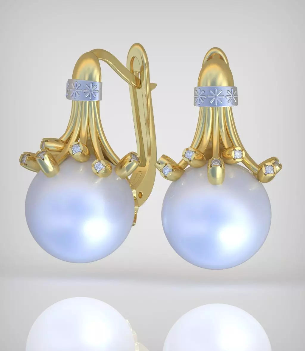 Earring model 0363 3D printable model10 3D print model_0