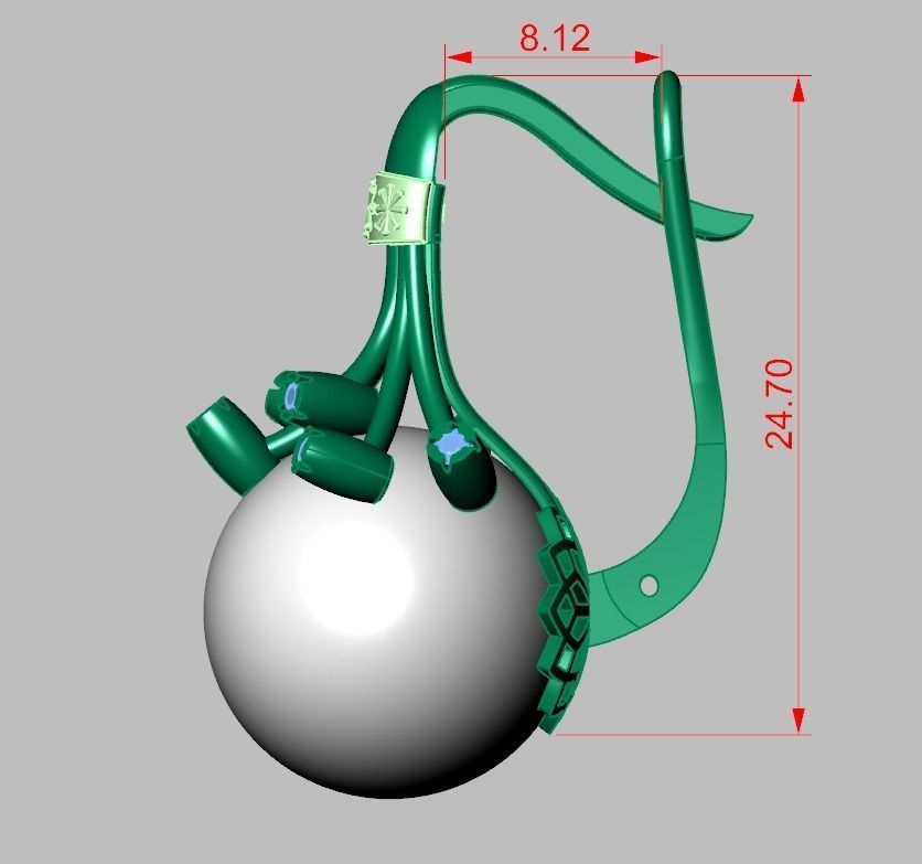 Earring model 0363 3D printable model10 3D print model_11