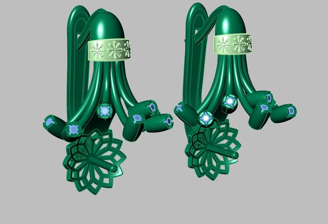 Earring model 0363 3D printable model10 3D print model_14