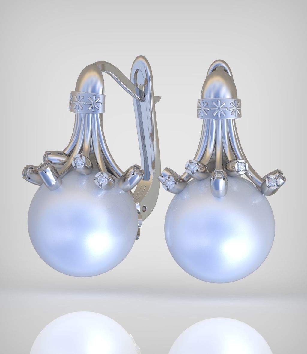 Earring model 0363 3D printable model10 3D print model_5