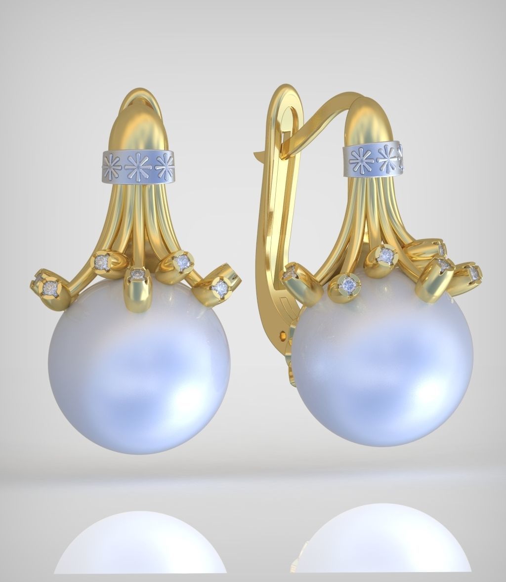 Earring model 0363 3D printable model10 3D print model_2