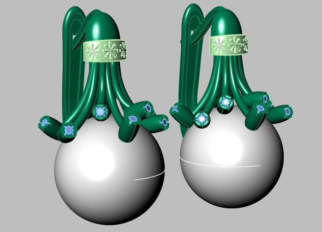 Earring model 0363 3D printable model10 3D print model_13