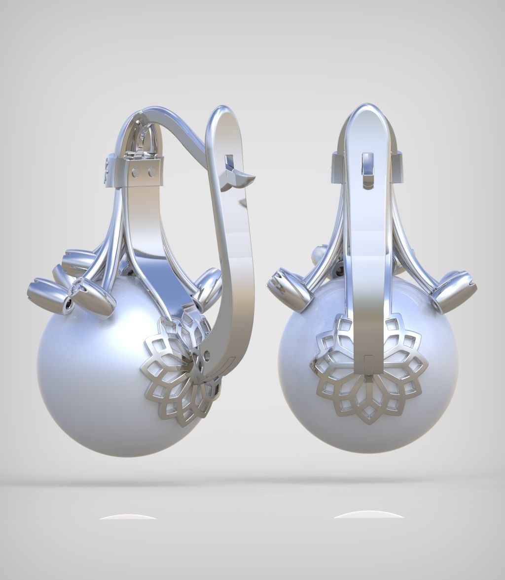 Earring model 0363 3D printable model10 3D print model_6