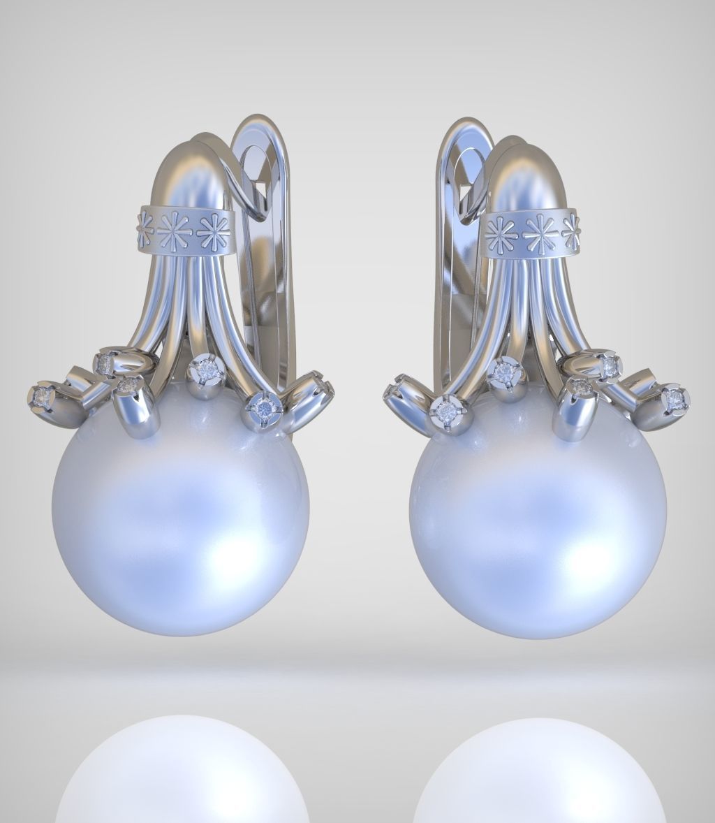 Earring model 0363 3D printable model10 3D print model_4
