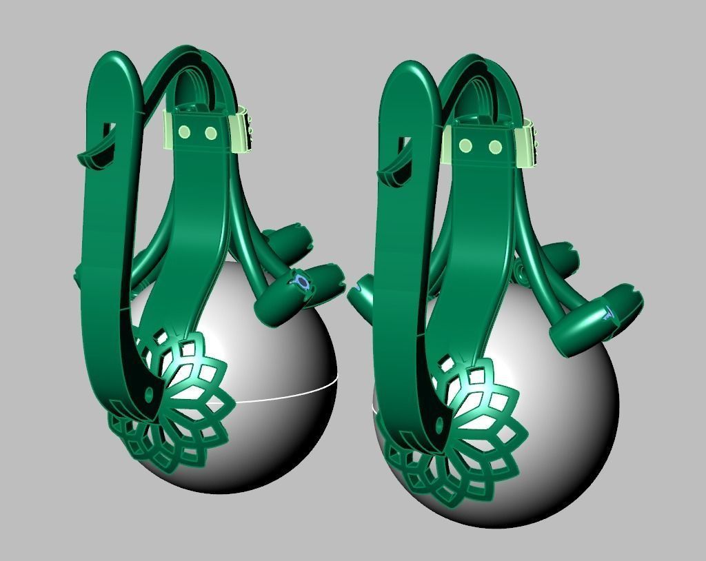 Earring model 0363 3D printable model10 3D print model_12