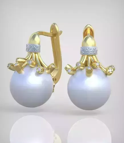 Earring model 0363-2 3D printable model8-14