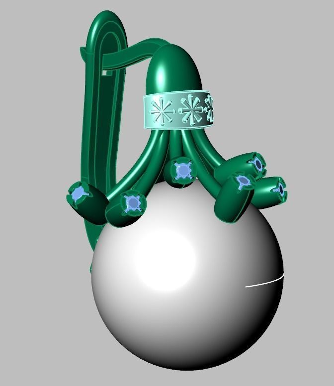 Earring model 0363-2 3D printable model8-14 3D print model_12