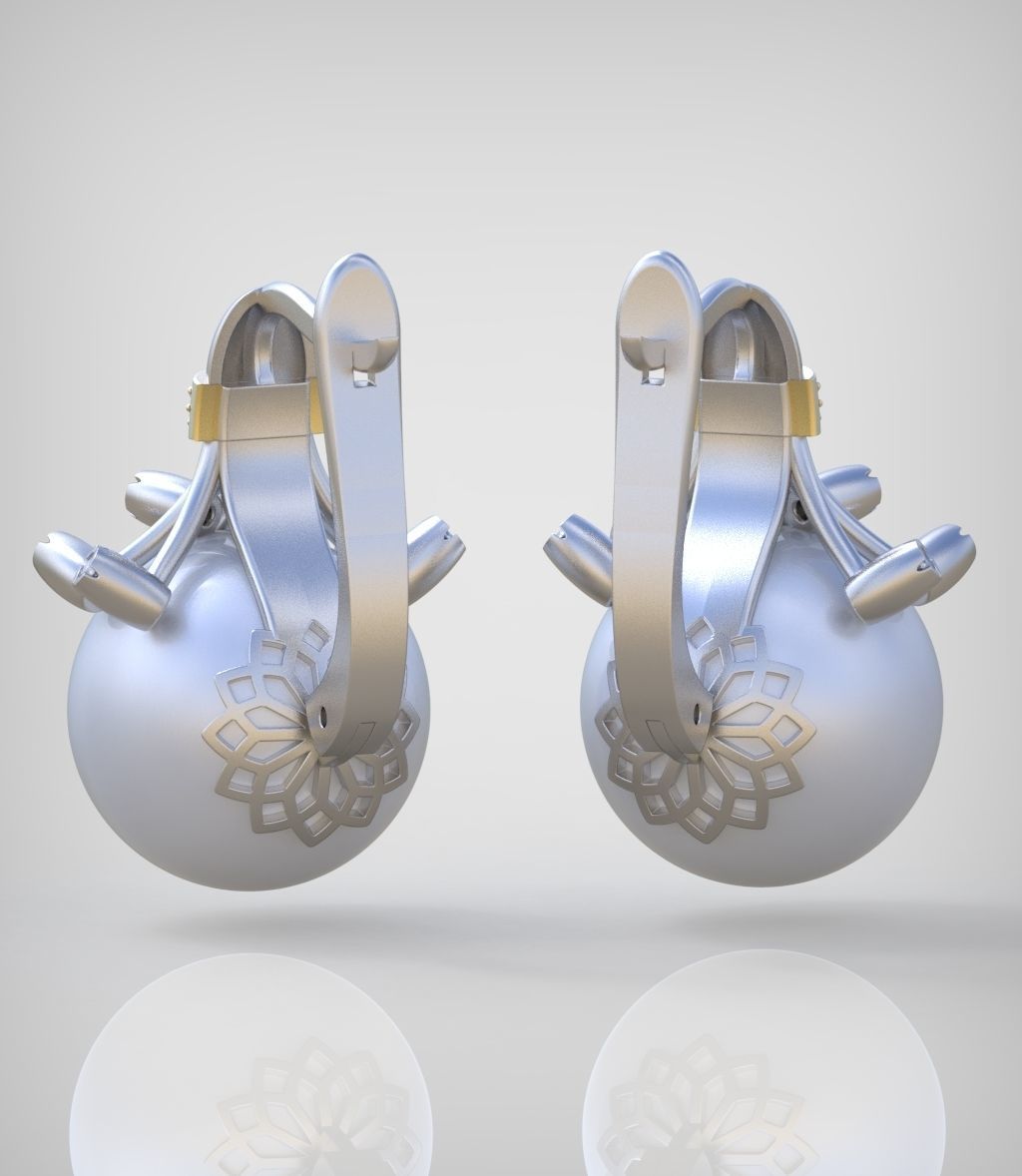 Earring model 0363-2 3D printable model8-14 3D print model_6