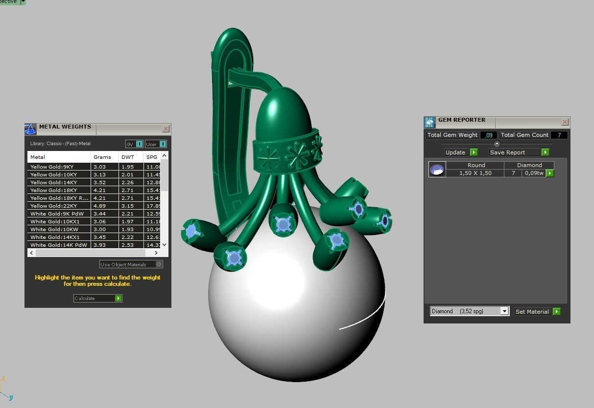 Earring model 0363-2 3D printable model8-14 3D print model_14