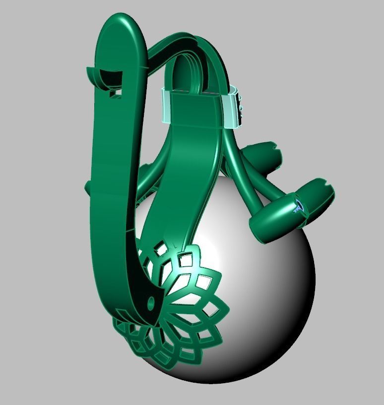 Earring model 0363-2 3D printable model8-14 3D print model_11