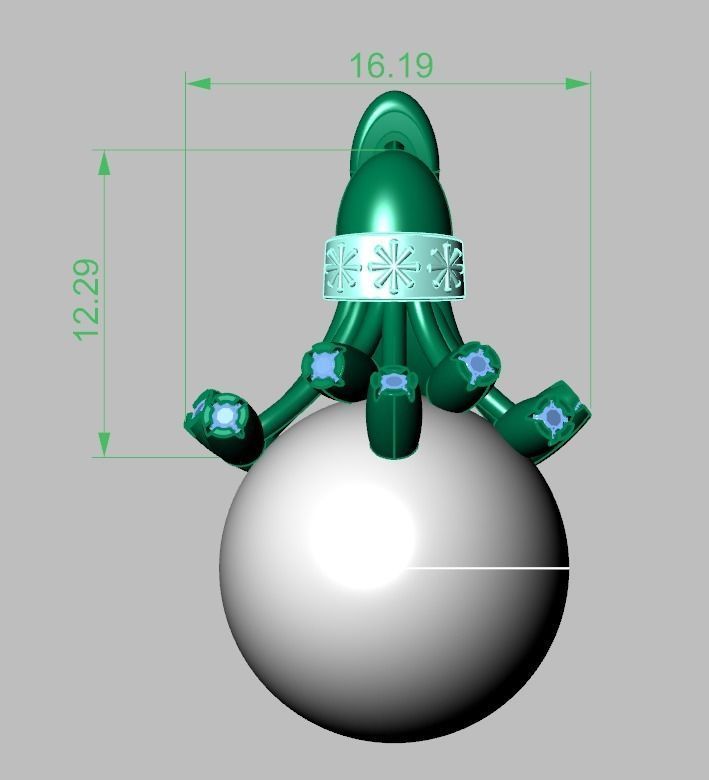 Earring model 0363-2 3D printable model8-14 3D print model_17