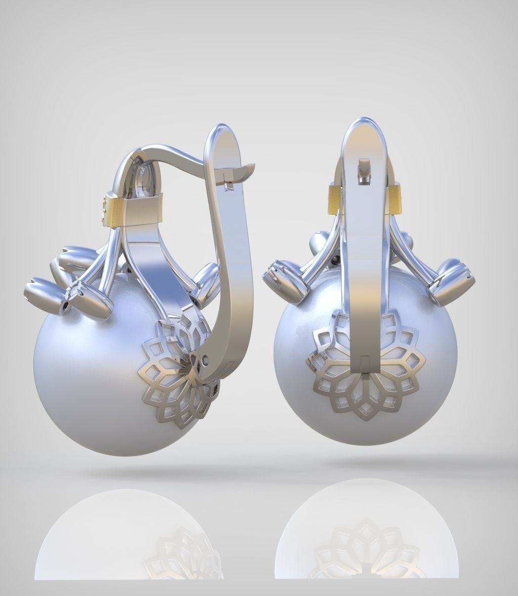 Earring model 0363-2 3D printable model8-14 3D print model_5