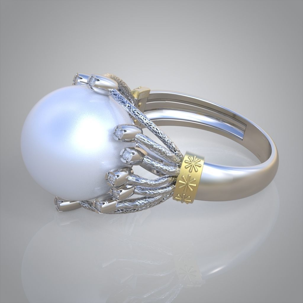 Diamond ring 0603-2 3D printable model 11 3D print model_10