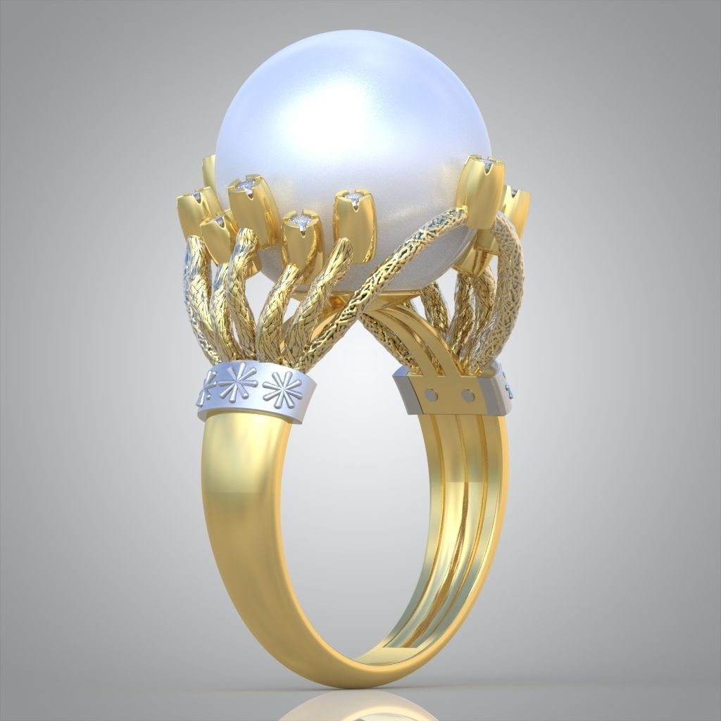 Diamond ring 0603-2 3D printable model 11 3D print model_3