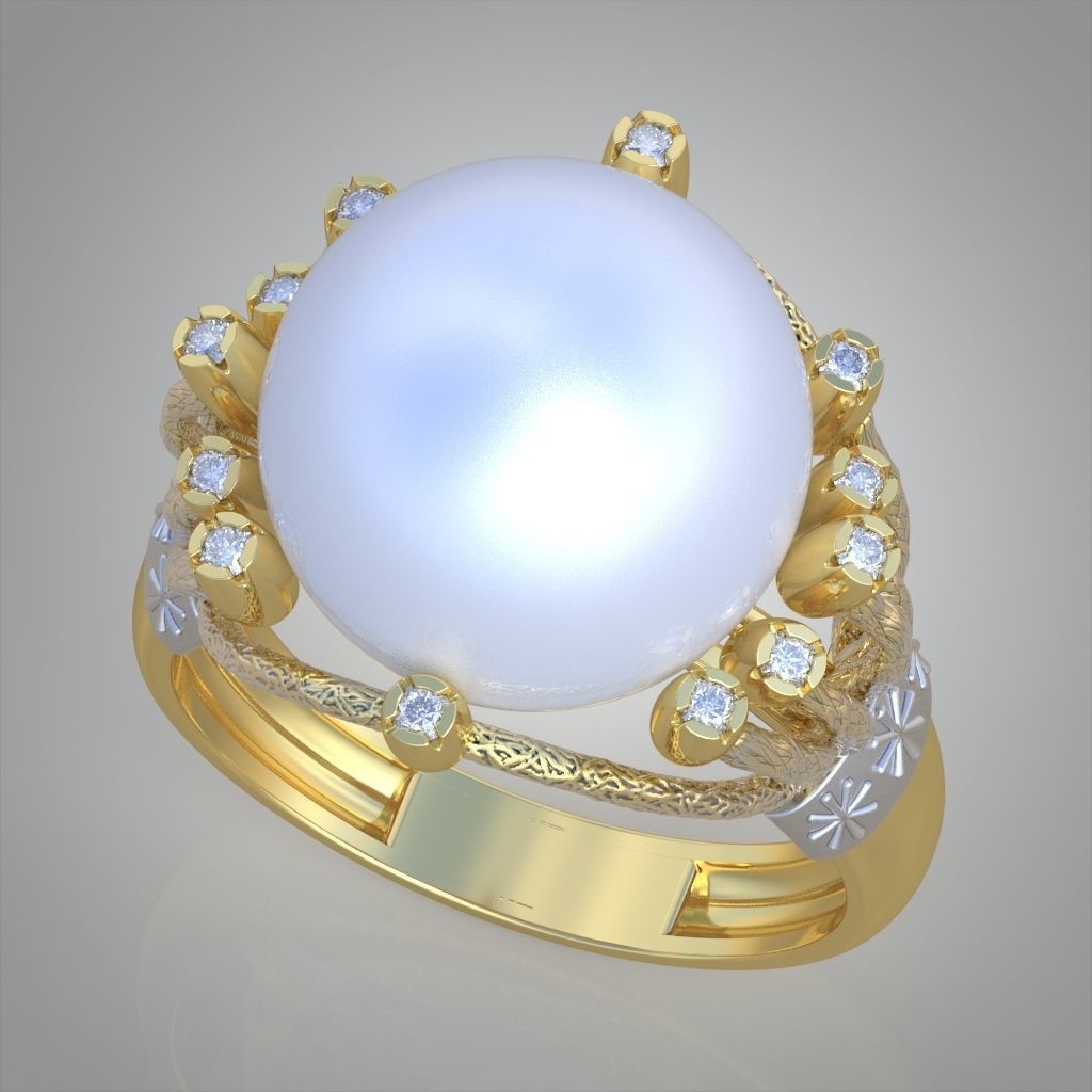 Diamond ring 0603-2 3D printable model 11 3D print model_2