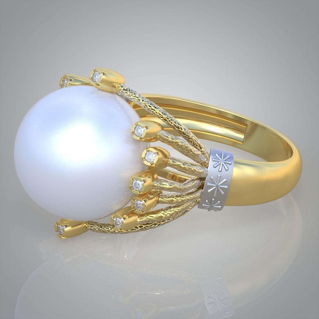 Diamond ring 0603-2 3D printable model 11 3D print model_5