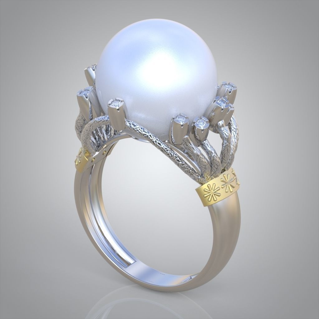 Diamond ring 0603-2 3D printable model 11 3D print model_8