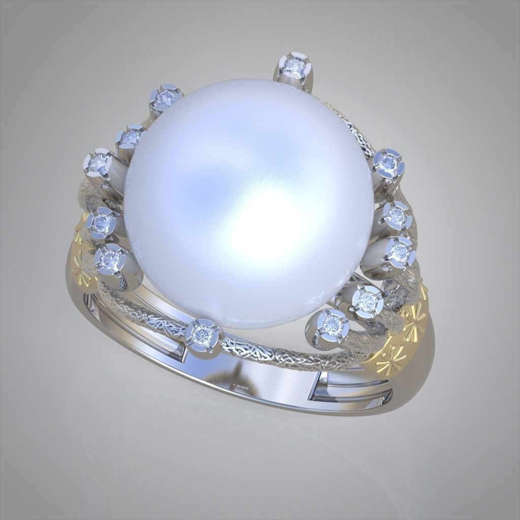 Diamond ring 0603-2 3D printable model 11 3D print model_7