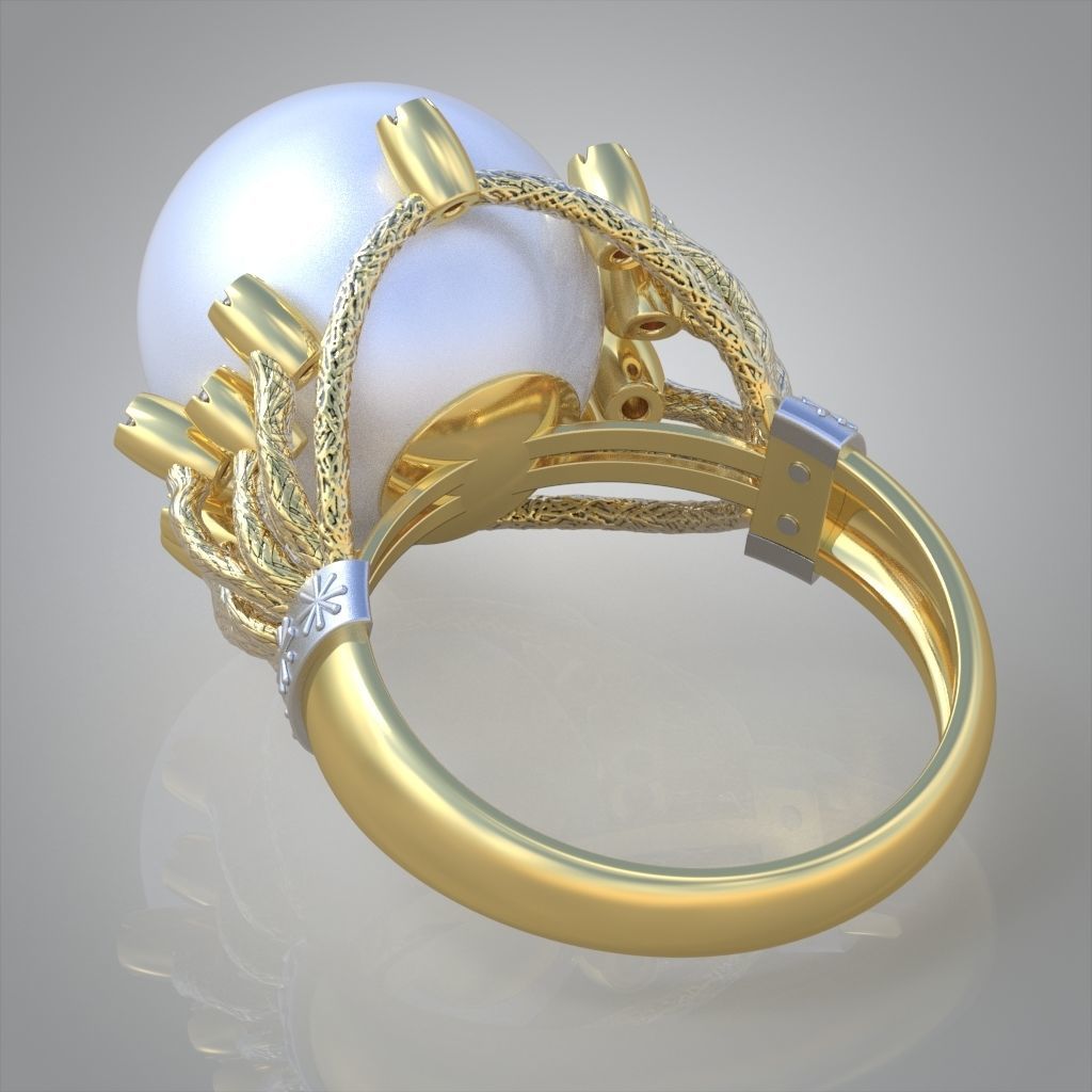 Diamond ring 0603-2 3D printable model 11 3D print model_6