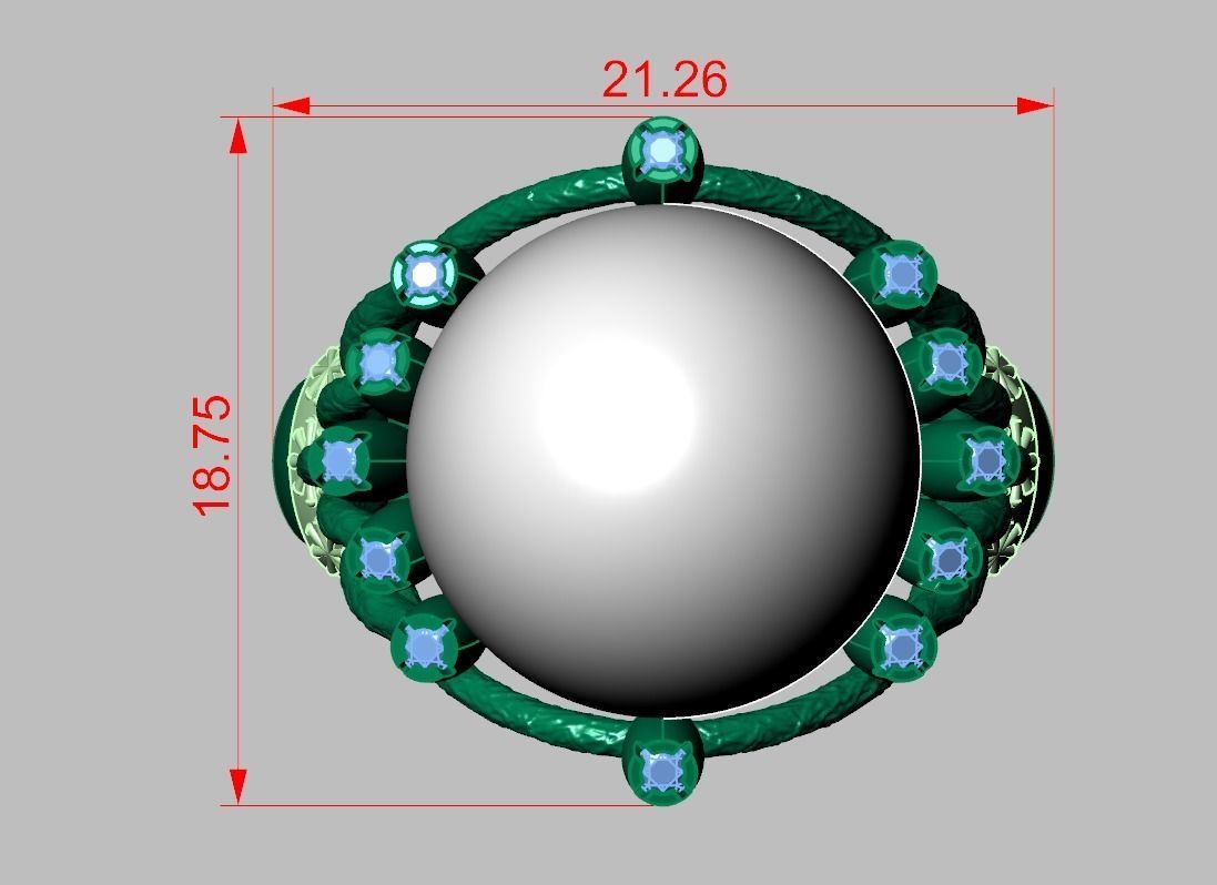 Diamond ring 0603-2 3D printable model 11 3D print model_14