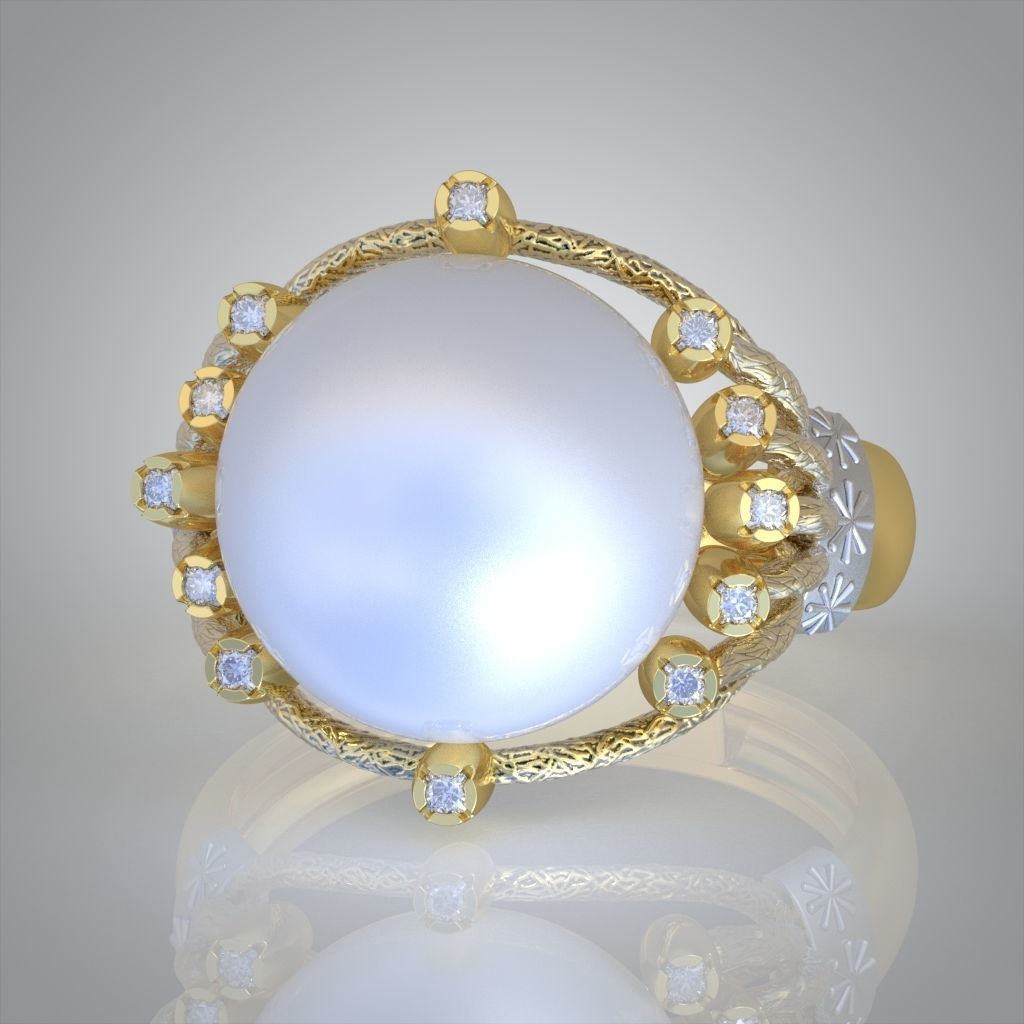 Diamond ring 0603-2 3D printable model 11 3D print model_4