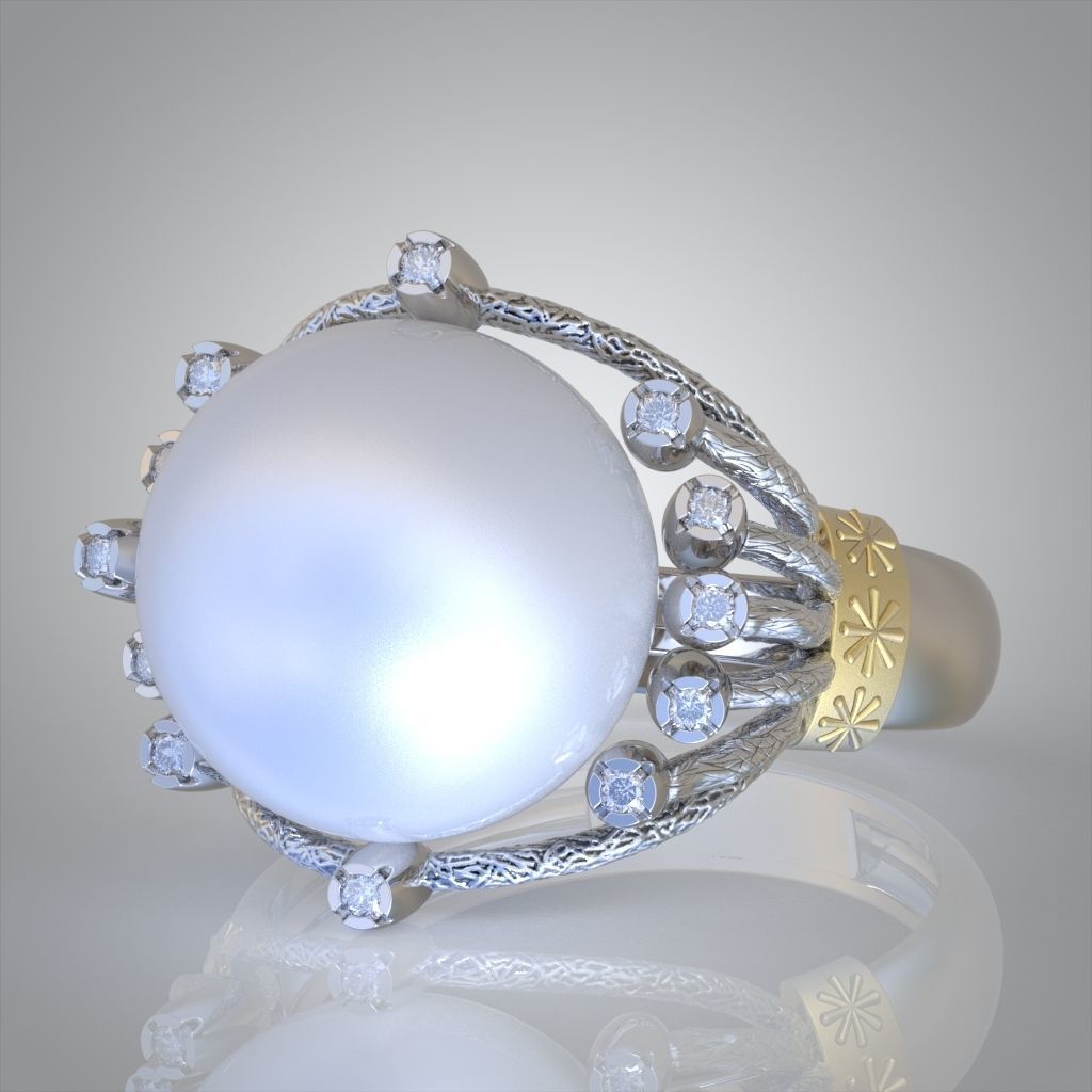 Diamond ring 0603-2 3D printable model 11 3D print model_9