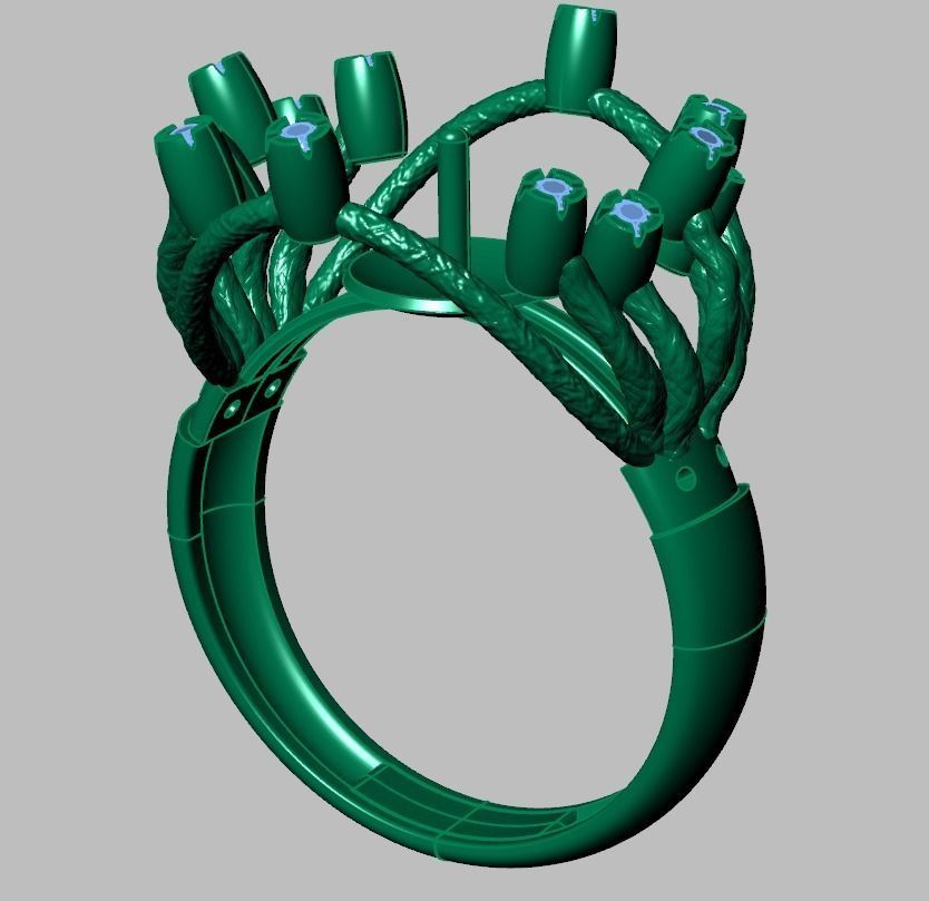 Diamond ring 0603-2 3D printable model 11 3D print model_16