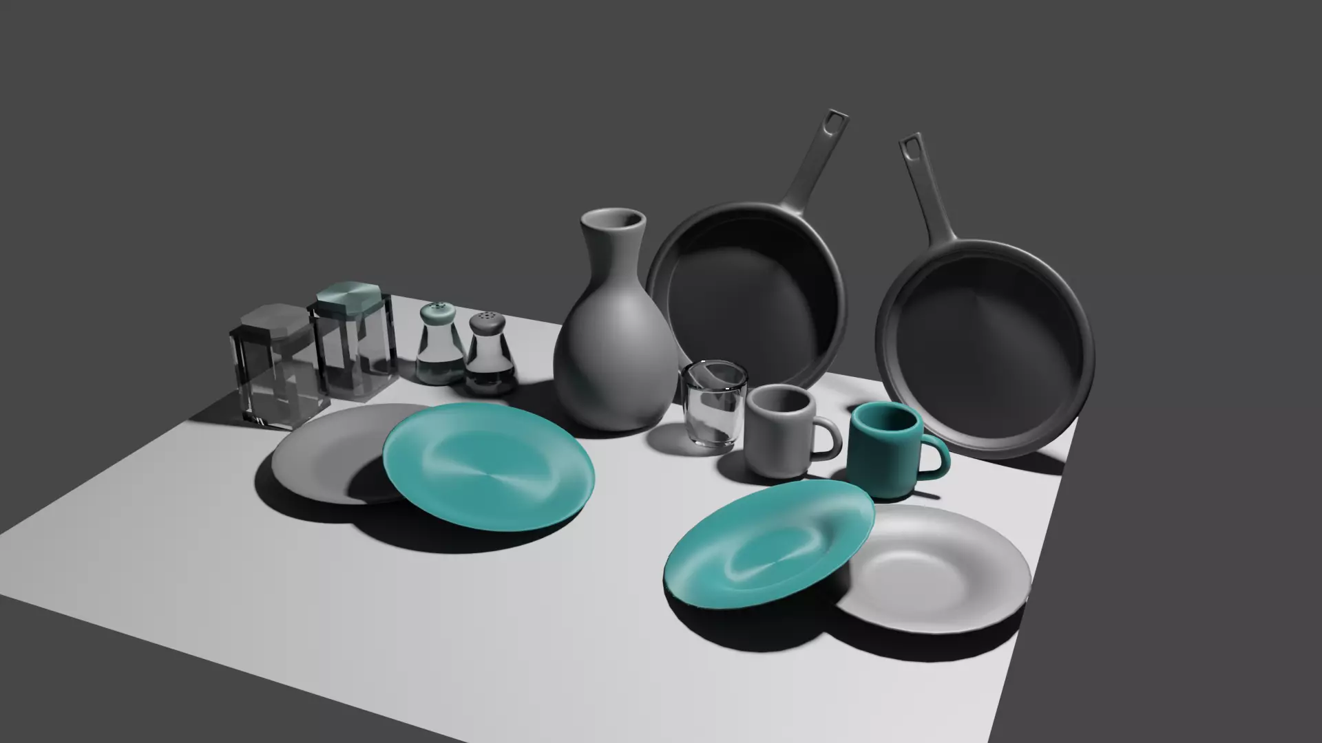 Kitchen set Free 3D model