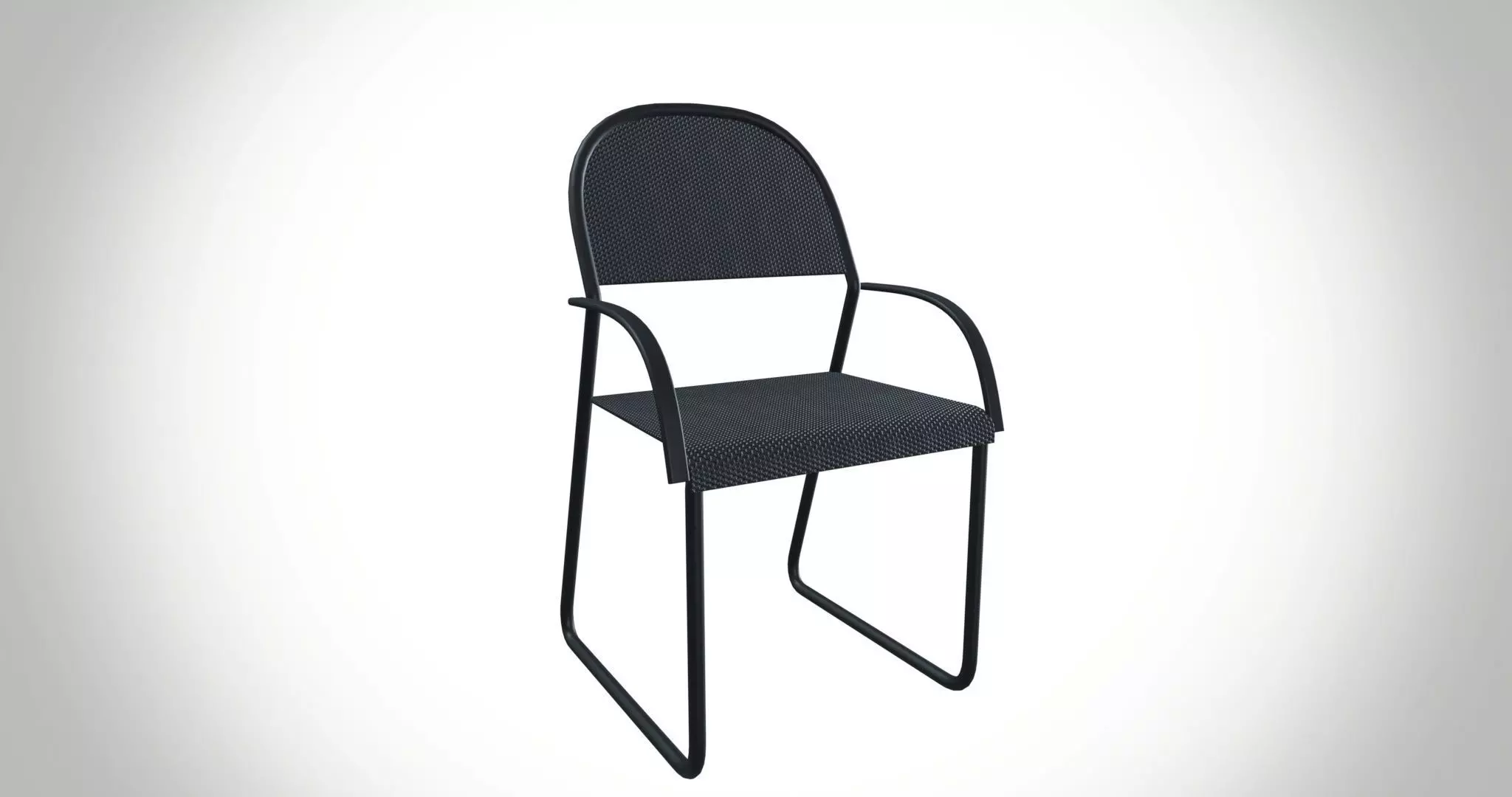 Iron Metal Chair Low-poly 3D model