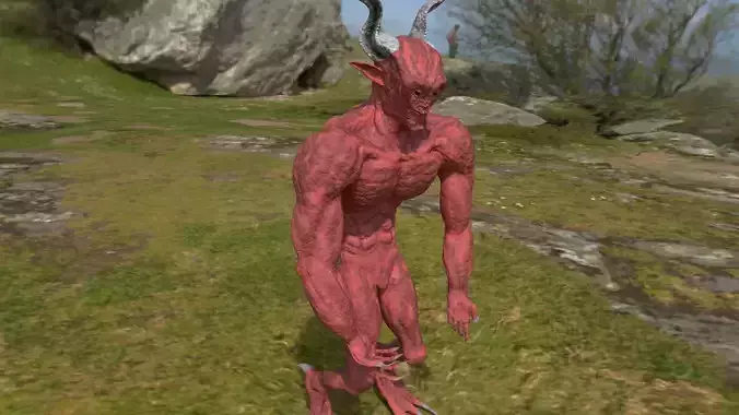 Game-Ready Demon NPC Low-poly 3D model