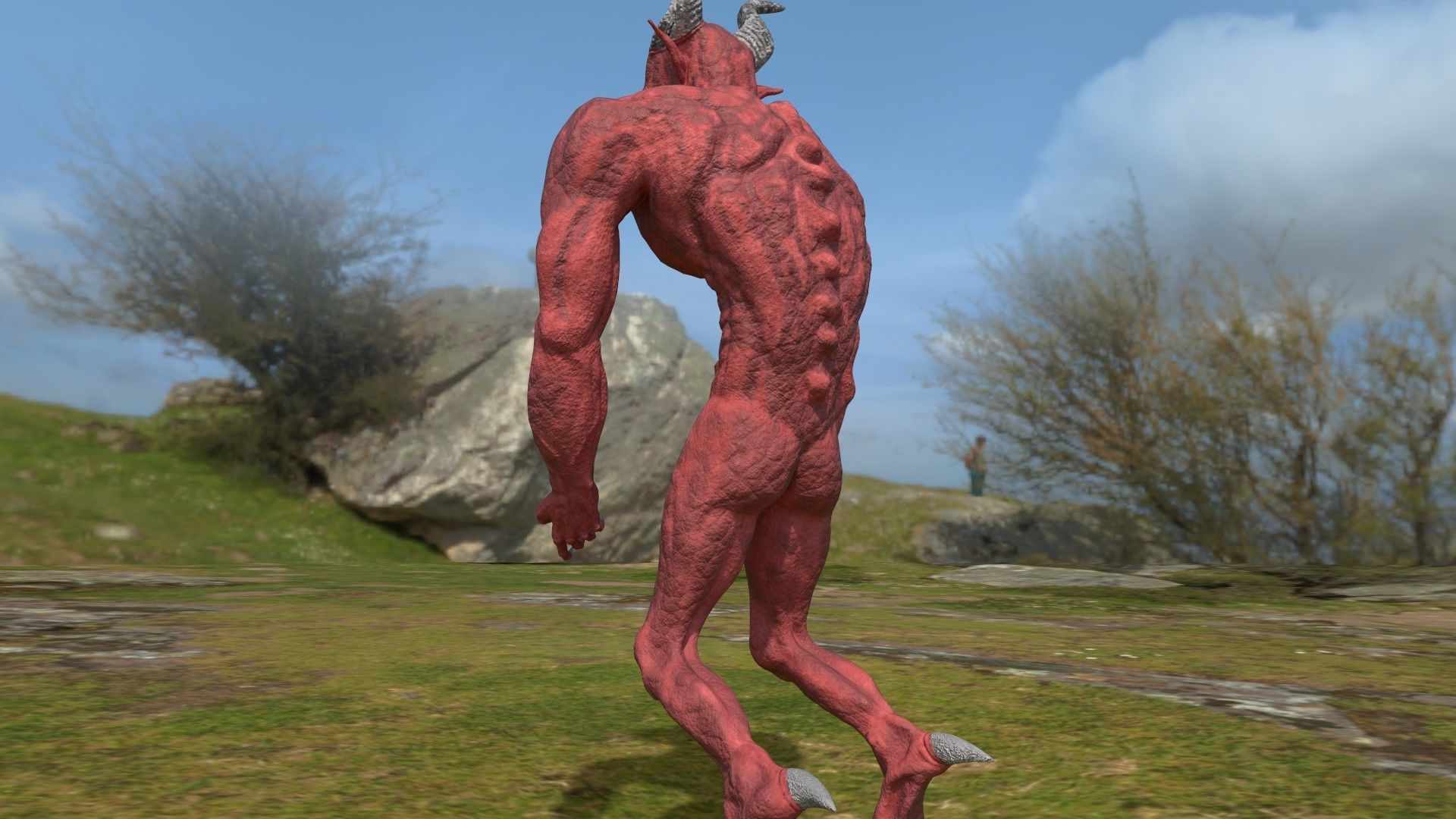 Game-Ready Demon NPC Low-poly 3D model_4