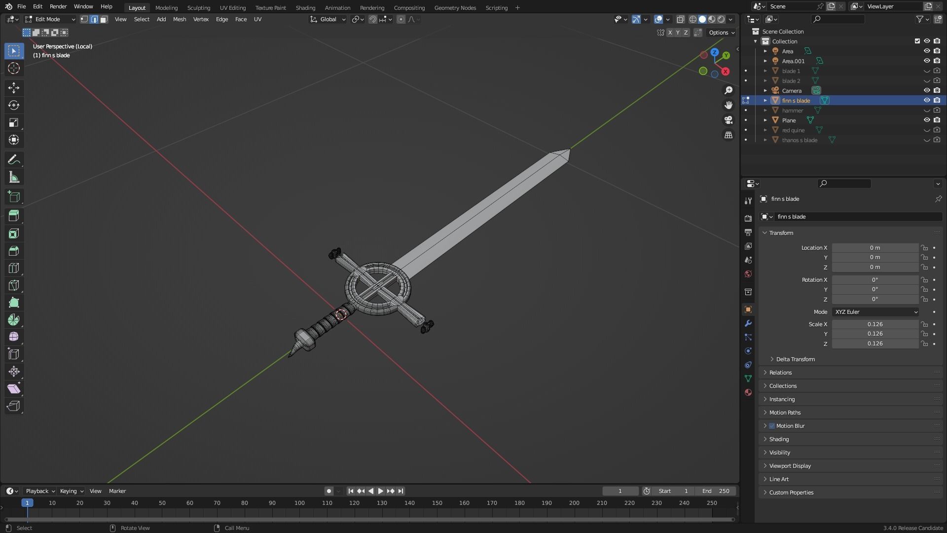 Finn s Sword Low-poly 3D model_8