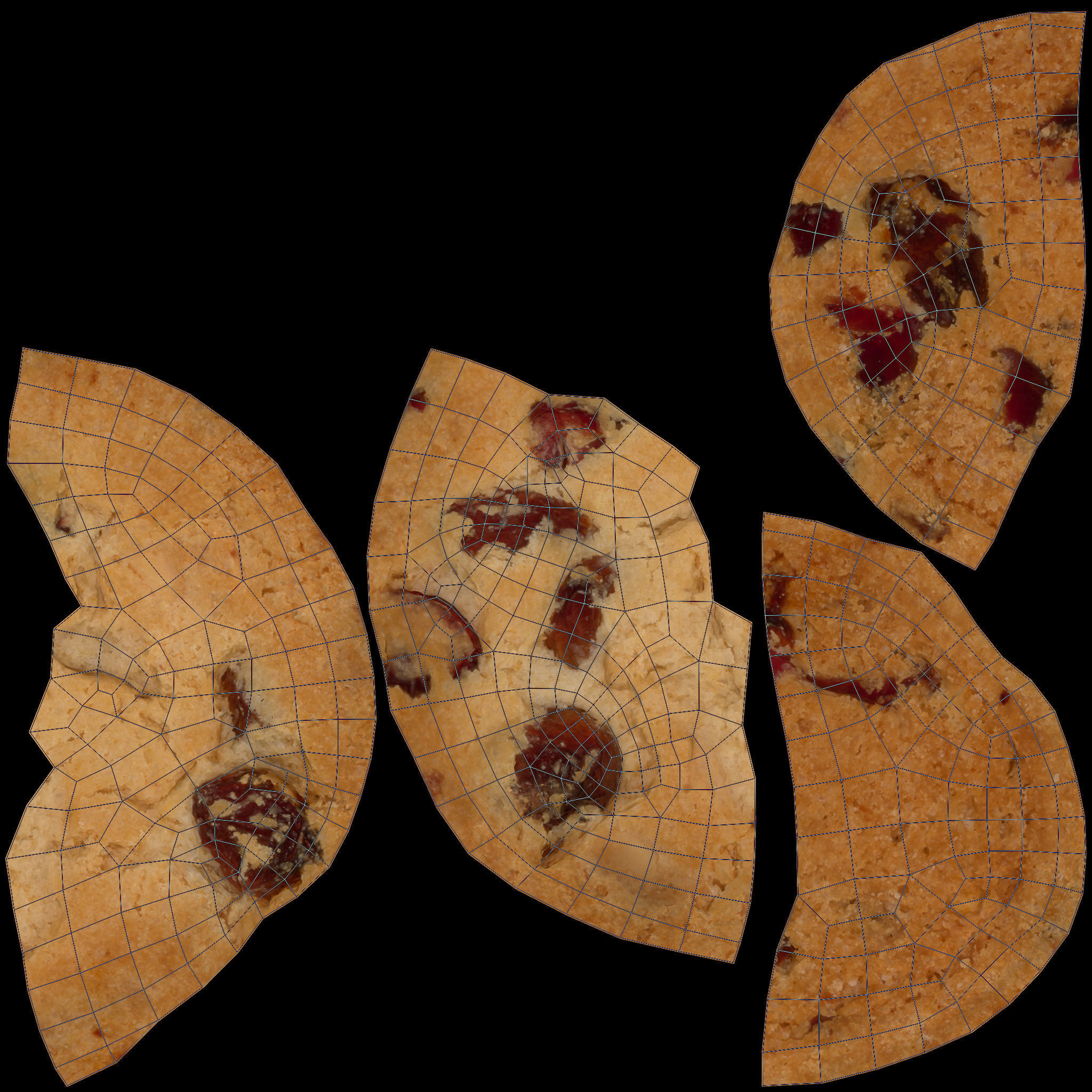 Cranberry Cookie AR VR PBR Lowpoly with game ready 3d Model Low-poly 3D model_14