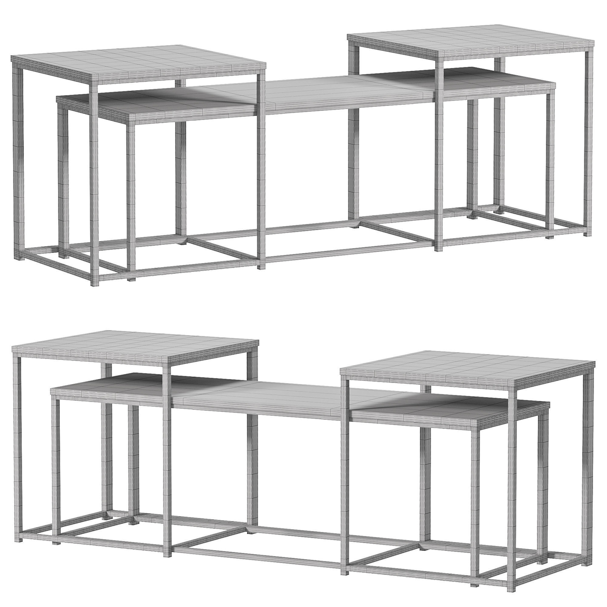 Yarlow Table Set Of 3 By Furnitureden 3D model_5