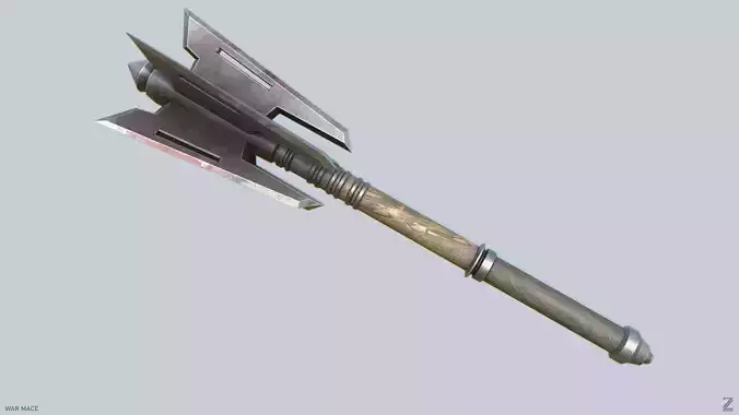 War mace Low-poly 3D model