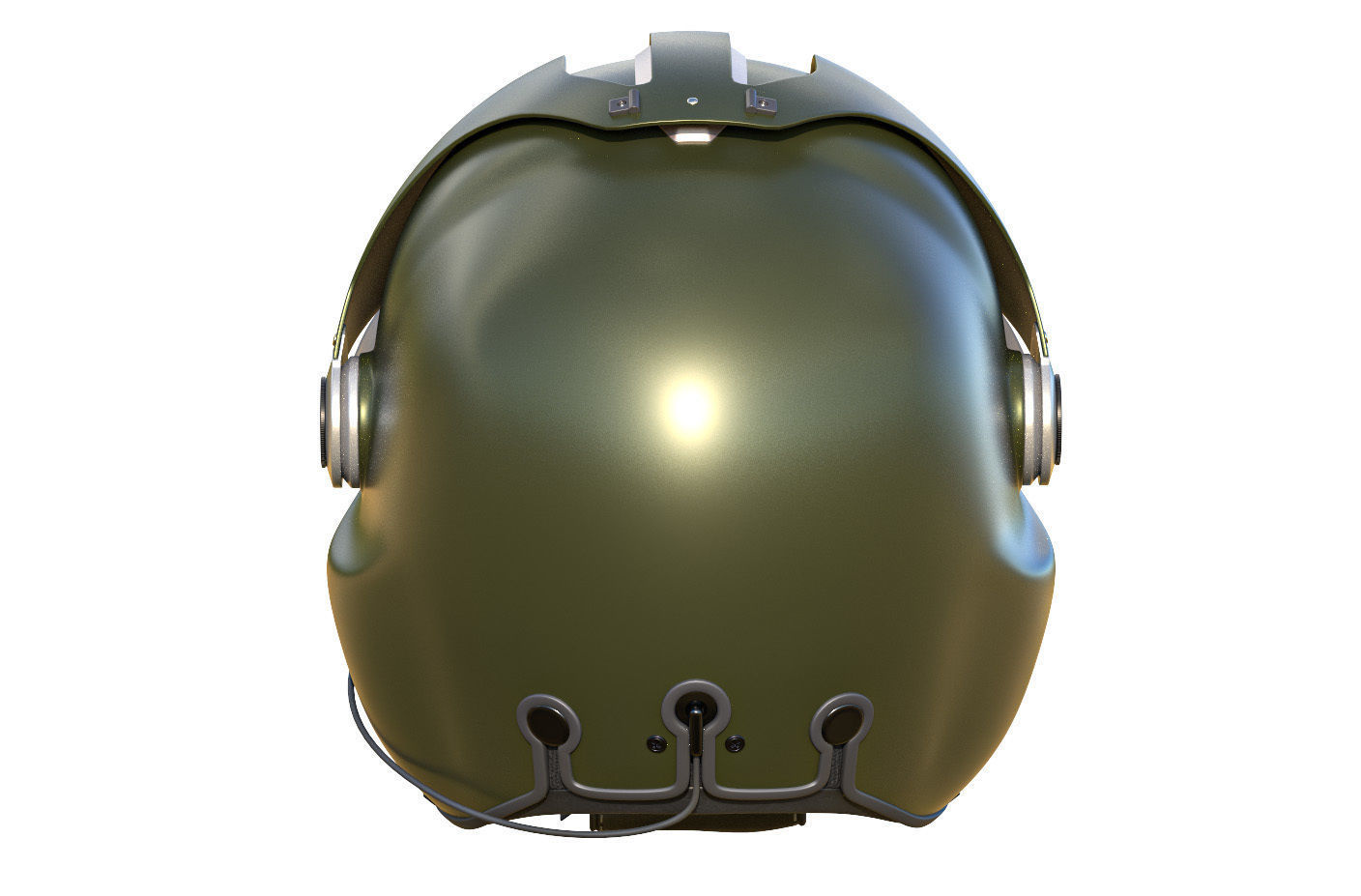 MSA Gallet LH250 Pilot Helmet Helicopter Nato 3D model_6