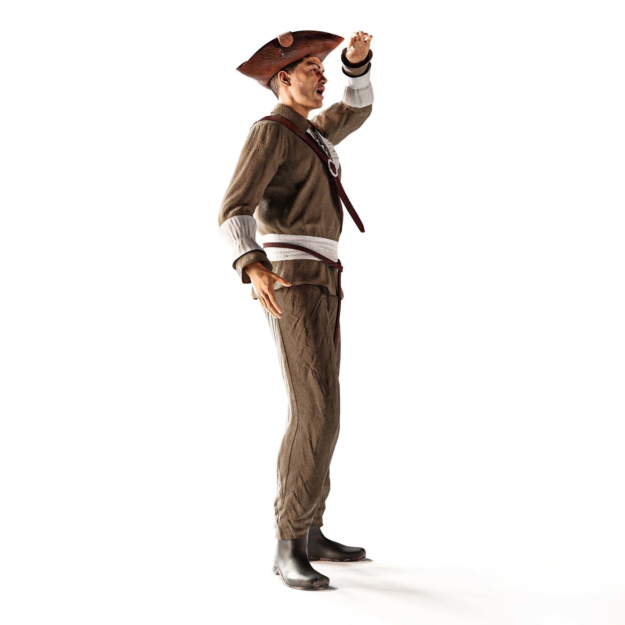 pirat soldier free VR / AR / low-poly 3D model animated rigged | CGTrader