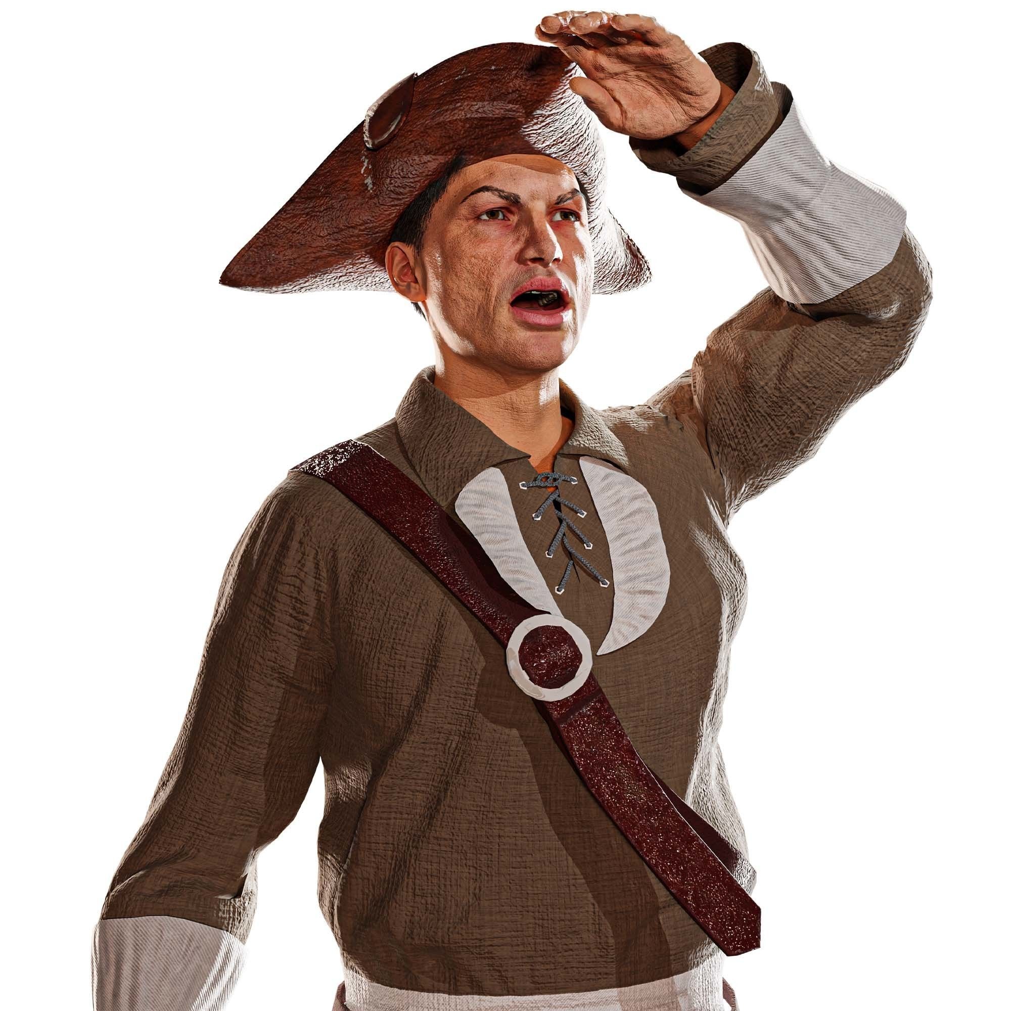 pirat soldier free VR / AR / low-poly 3D model animated rigged | CGTrader