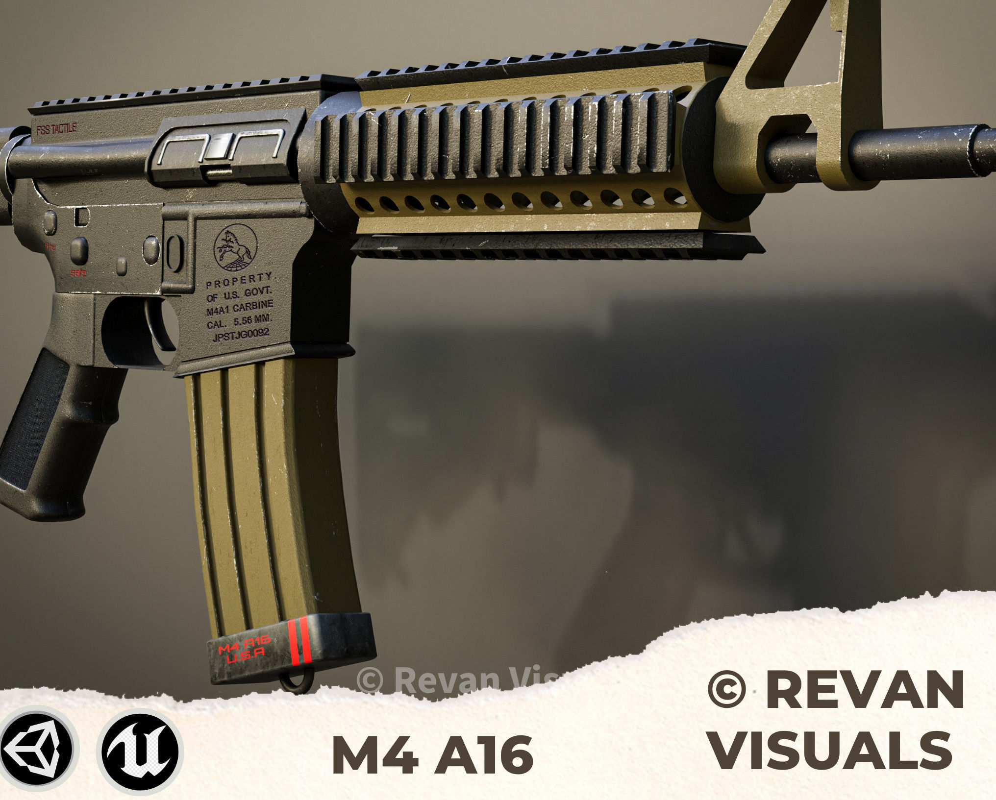 Gun-Pack Low-poly 3D model_1