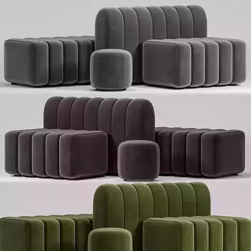 Pouf Sets Bob Hide by Bla Station
